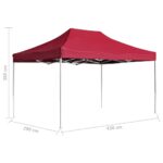Tente de réception pliable Aluminium 4,5x3 m Bordeaux – Image 7
