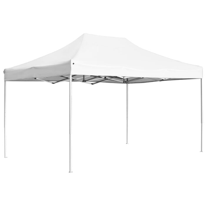 Tente de réception pliable Aluminium 4,5x3 m Blanc – Image 1