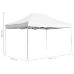 Tente de réception pliable Aluminium 4,5x3 m Blanc – Image 7