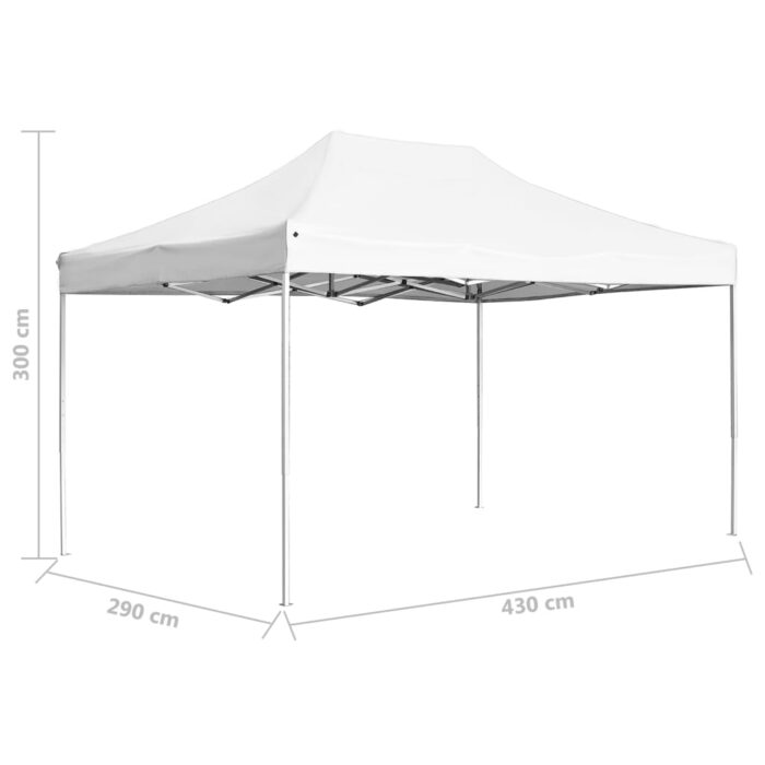 Tente de réception pliable Aluminium 4,5x3 m Blanc – Image 7