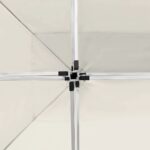 Tente de réception pliable avec parois Aluminium 4,5x3 m Crème – Image 8