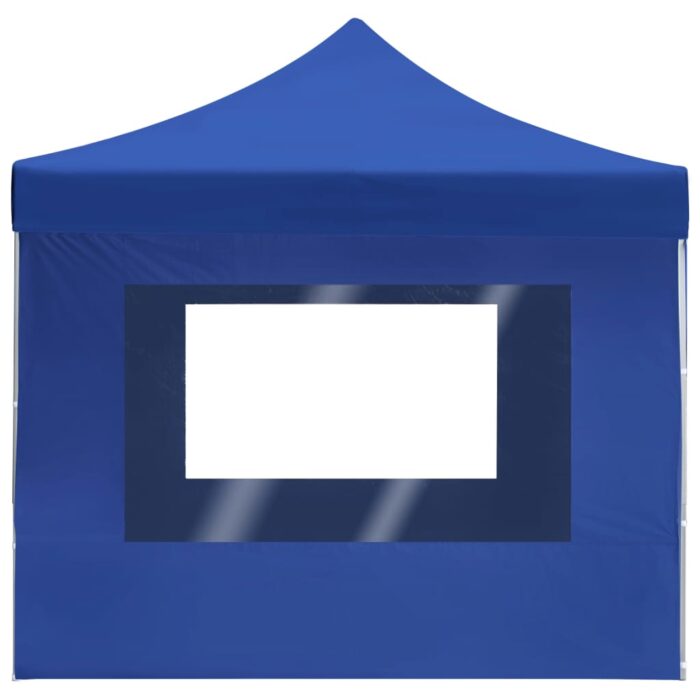 Tente de réception pliable avec parois Aluminium 4,5x3 m Bleu – Image 6