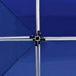 Tente de réception pliable avec parois Aluminium 4,5x3 m Bleu – Image 8