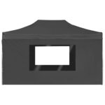 Tente de réception pliable à parois Aluminium 4,5x3m Anthracite – Image 5