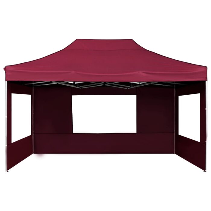 Tente de réception pliable et parois Aluminium 4,5x3 m Bordeaux – Image 3