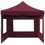 Tente de réception pliable et parois Aluminium 4,5x3 m Bordeaux – Image 4