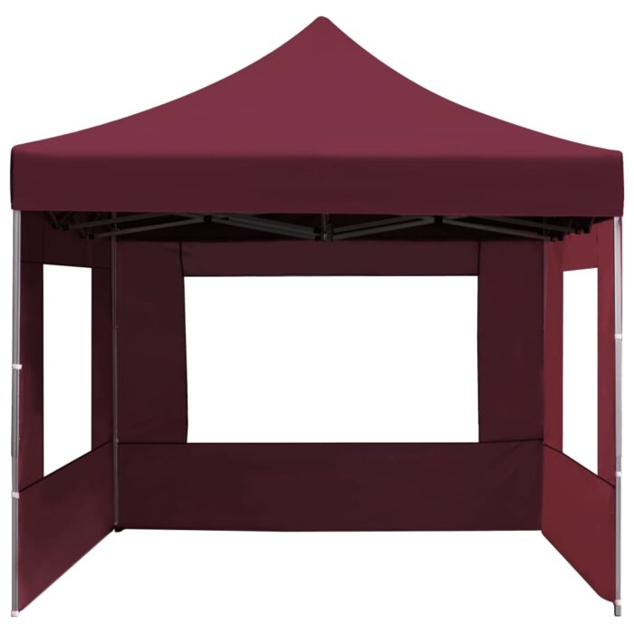 Tente de réception pliable et parois Aluminium 4,5x3 m Bordeaux – Image 4