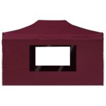 Tente de réception pliable et parois Aluminium 4,5x3 m Bordeaux – Image 5
