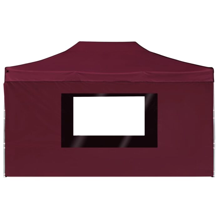 Tente de réception pliable et parois Aluminium 4,5x3 m Bordeaux – Image 5
