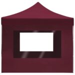 Tente de réception pliable et parois Aluminium 4,5x3 m Bordeaux – Image 6