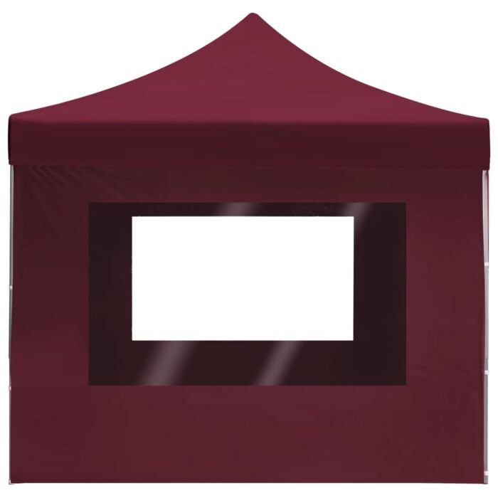 Tente de réception pliable et parois Aluminium 4,5x3 m Bordeaux – Image 6