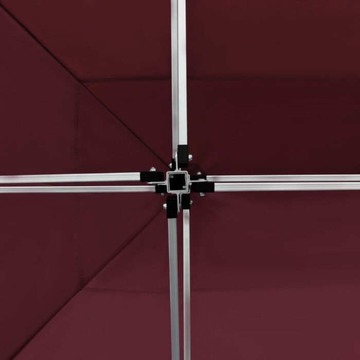 Tente de réception pliable et parois Aluminium 4,5x3 m Bordeaux – Image 8