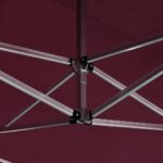 Tente de réception pliable et parois Aluminium 4,5x3 m Bordeaux – Image 9