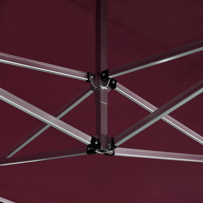 Tente de réception pliable et parois Aluminium 4,5x3 m Bordeaux – Image 9