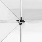 Tente de réception pliable avec parois Aluminium 4,5x3 m Blanc – Image 8
