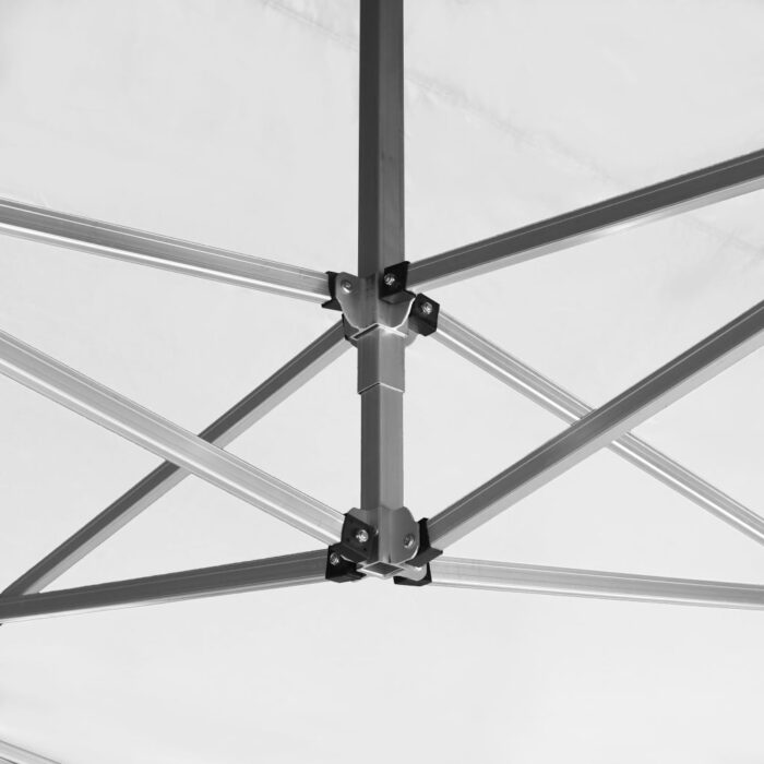 Tente de réception pliable avec parois Aluminium 4,5x3 m Blanc – Image 9