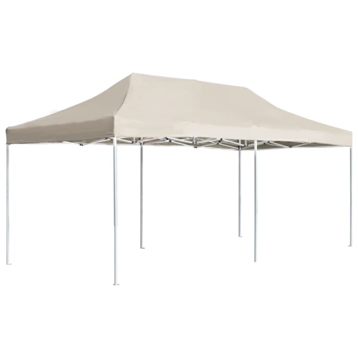 Tente de réception pliable Aluminium 6 x 3 m Crème – Image 1