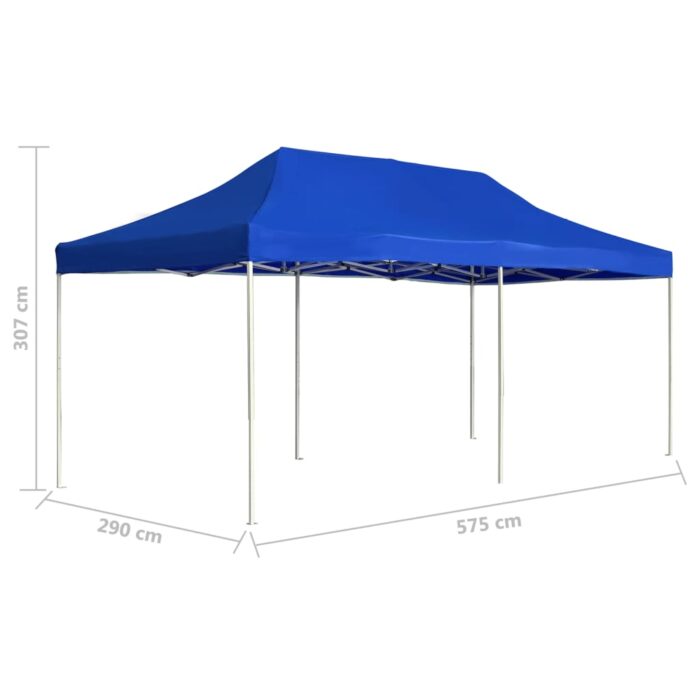 Tente de réception pliable Aluminium 6 x 3 m Bleu – Image 7