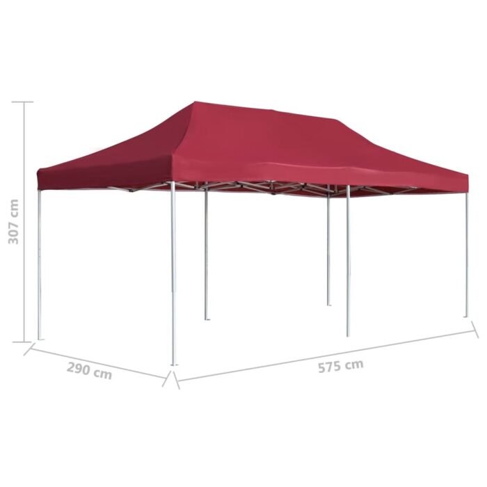 Tente de réception pliable Aluminium 6x3 m Bordeaux – Image 7