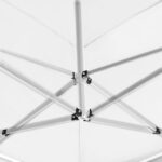Tente de réception pliable avec parois Aluminium 6 x 3 m Blanc – Image 2