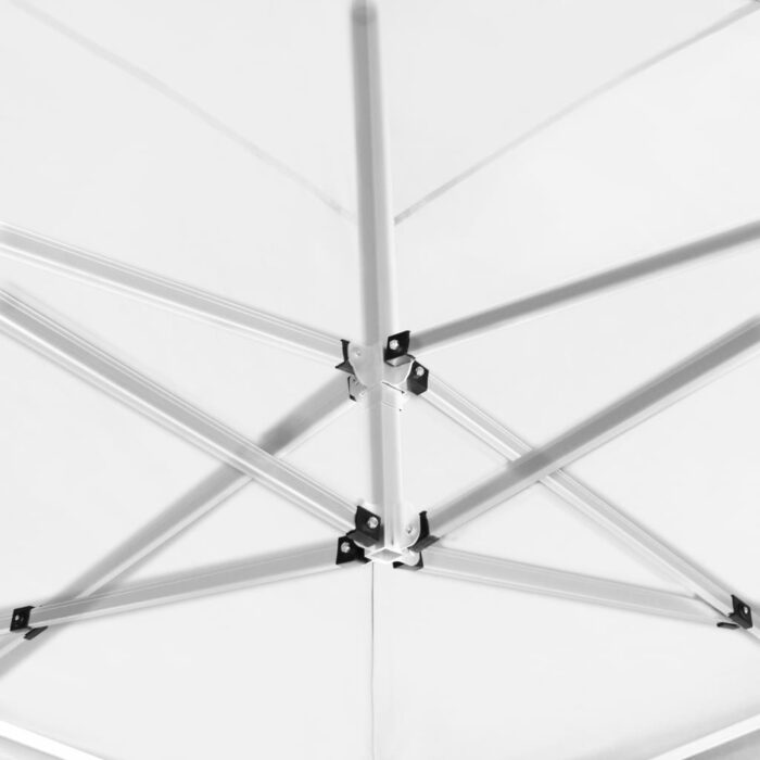 Tente de réception pliable avec parois Aluminium 6 x 3 m Blanc – Image 2