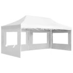 Tente de réception pliable avec parois Aluminium 6 x 3 m Blanc – Image 3