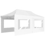 Tente de réception pliable avec parois Aluminium 6 x 3 m Blanc – Image 4