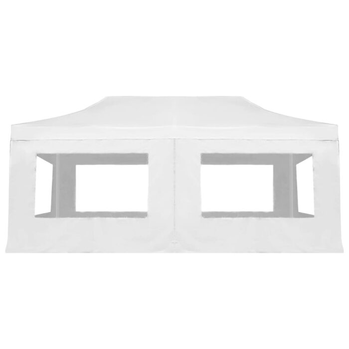 Tente de réception pliable avec parois Aluminium 6 x 3 m Blanc – Image 5