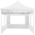 Tente de réception pliable avec parois Aluminium 6 x 3 m Blanc – Image 8