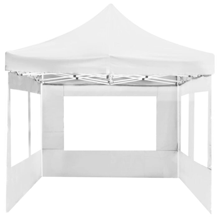 Tente de réception pliable avec parois Aluminium 6 x 3 m Blanc – Image 8