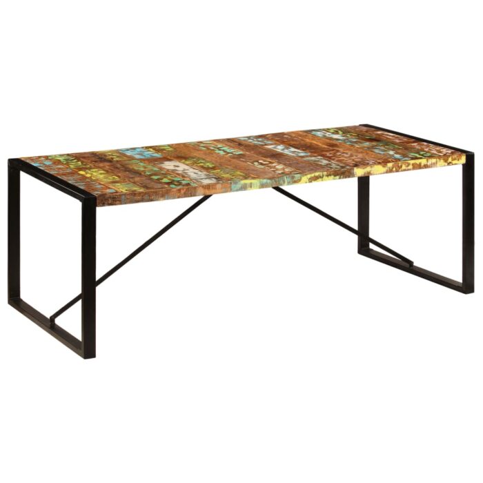 Table à dîner 220x100x75 cm Bois de récupération solide – Image 1
