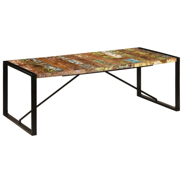 Table à dîner 220x100x75 cm Bois de récupération solide – Image 6