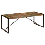 Table à dîner 220x100x75 cm Bois de récupération solide – Image 7