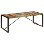 Table à dîner 220x100x75 cm Bois de récupération solide – Image 8