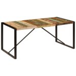 Table de salle à manger 180x90x75 cm Bois de récupération – Image 9