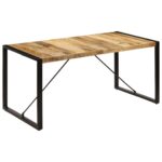 Table à manger 160x80x75 cm bois de manguier massif – Image 10