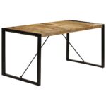 Table à manger 160x80x75 cm bois de manguier massif – Image 12