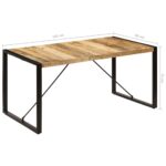 Table à manger 160x80x75 cm bois de manguier massif – Image 7