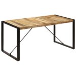 Table à manger 160x80x75 cm bois de manguier massif – Image 9
