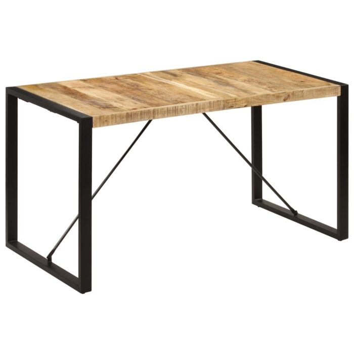 Table à manger 140x70x75 cm Bois de manguier massif – Image 10