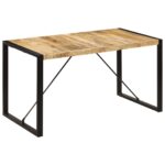 Table à manger 140x70x75 cm Bois de manguier massif – Image 11