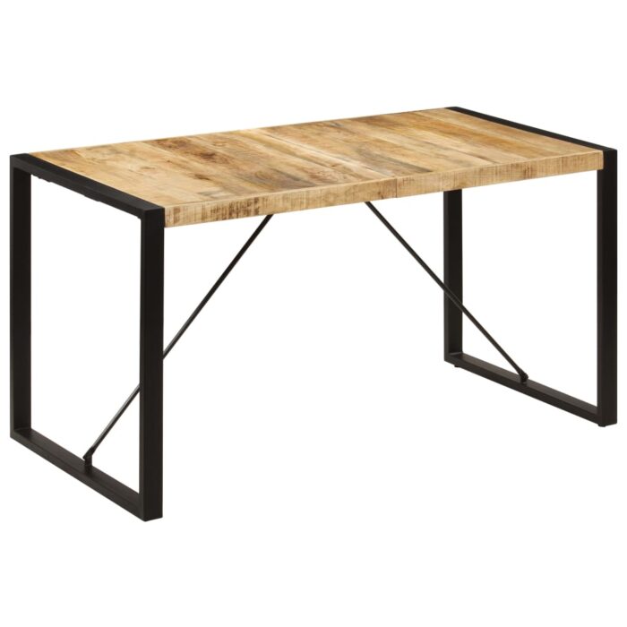 Table à manger 140x70x75 cm Bois de manguier massif – Image 11