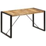 Table à manger 140x70x75 cm Bois de manguier massif – Image 8
