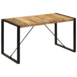 Table à manger 140x70x75 cm Bois de manguier massif – Image 9