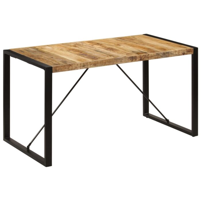 Table à manger 140x70x75 cm Bois de manguier massif – Image 9