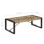 Table basse 120x60x40 cm Bois de récupération solide – Image 5