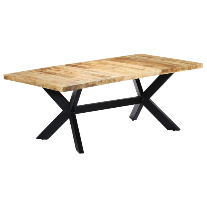 Table de salle à manger 200x100x75 cm Bois de manguier solide – Image 1