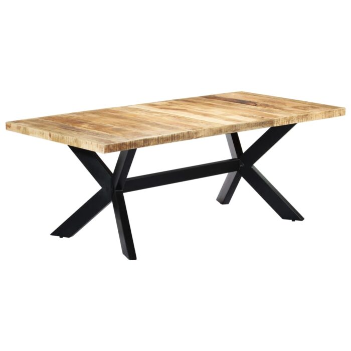 Table de salle à manger 200x100x75 cm Bois de manguier solide – Image 10