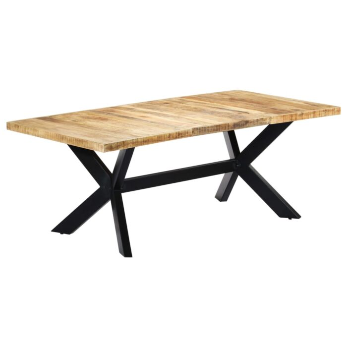 Table de salle à manger 200x100x75 cm Bois de manguier solide – Image 7