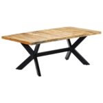 Table de salle à manger 200x100x75 cm Bois de manguier solide – Image 8